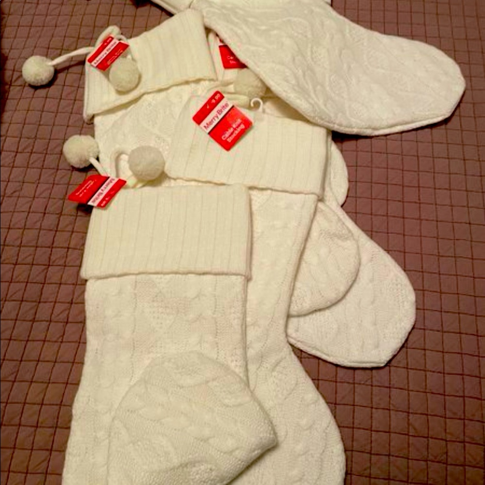 Christmas stockings white knitted ❤️🏡